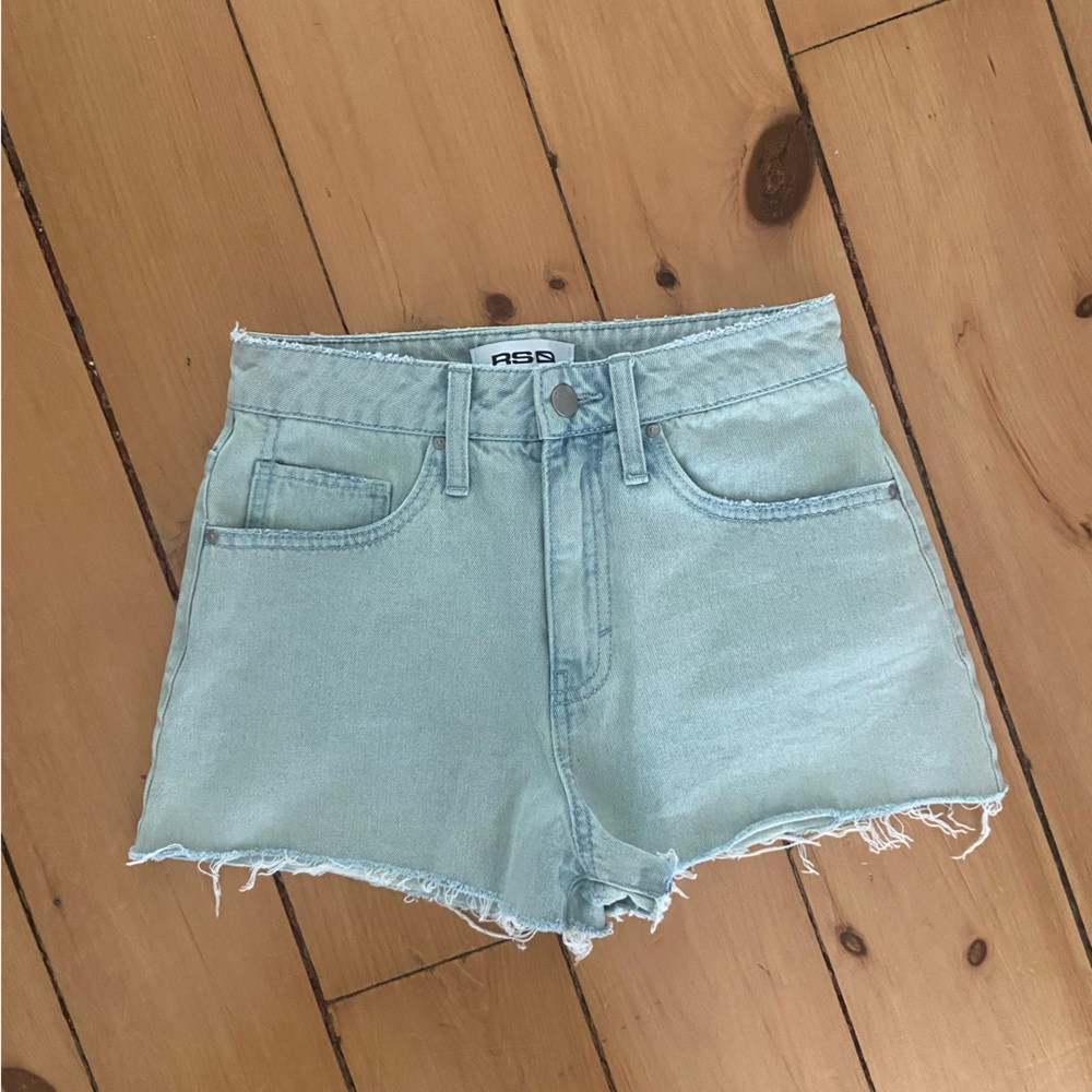 RSQ Blue Jean Shorts Distressed Cut-Off Style